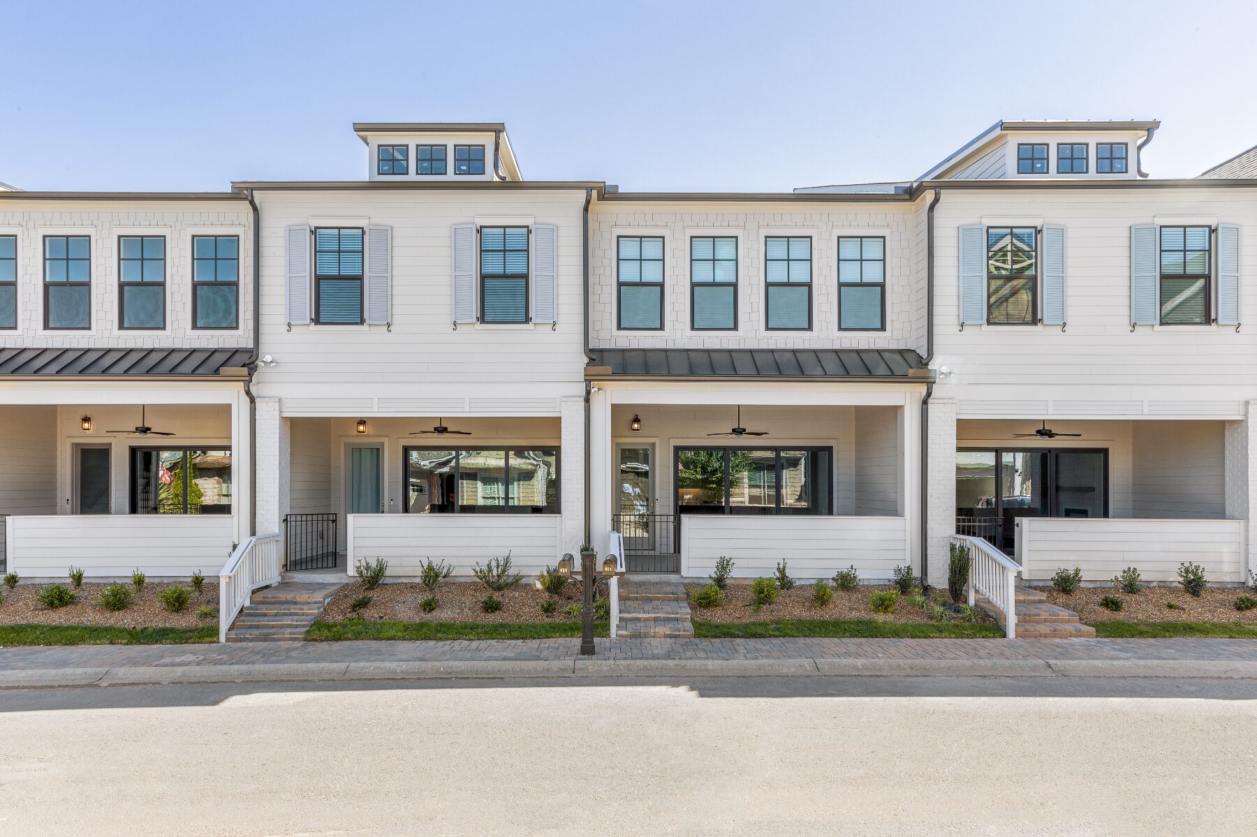 A row of Mynd-managed townhomes